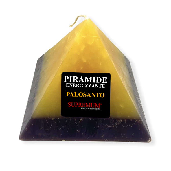 CANDELA PIRAMIDE PALOSANTO ELEVAZIONE SPIRITUALE, PROTEZIONE E PURIFICAZIONE